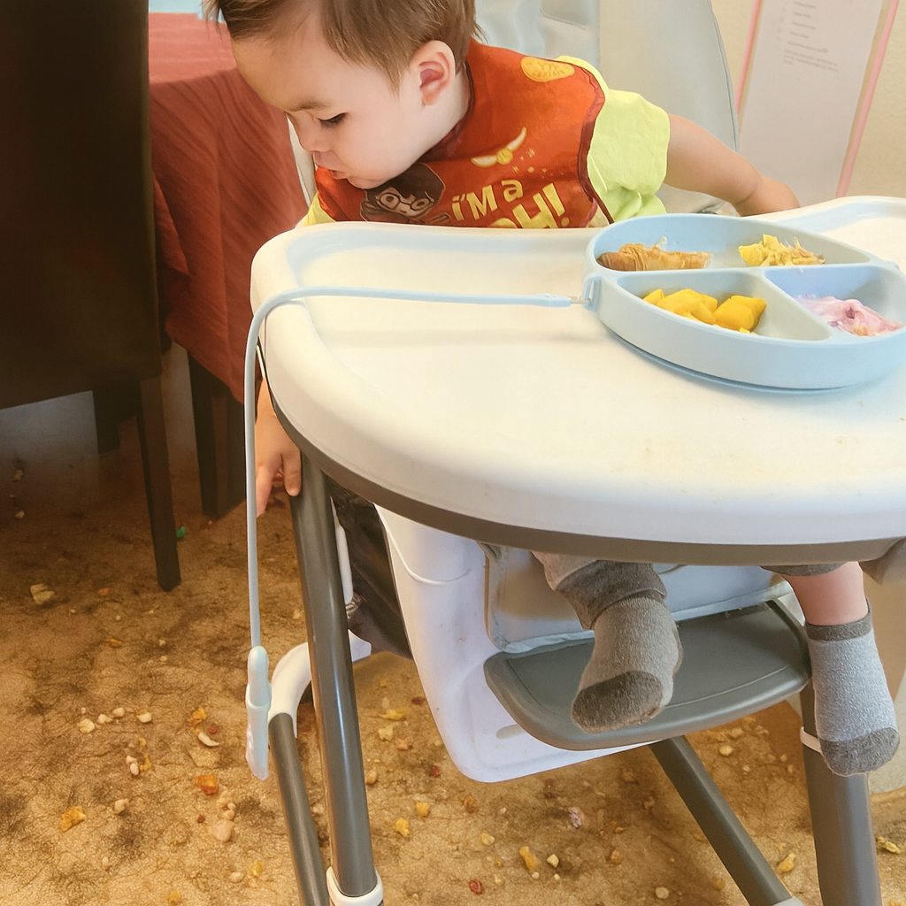 DropLess Plate® Mealtime Set – Suction Plate with Spoon & Fork